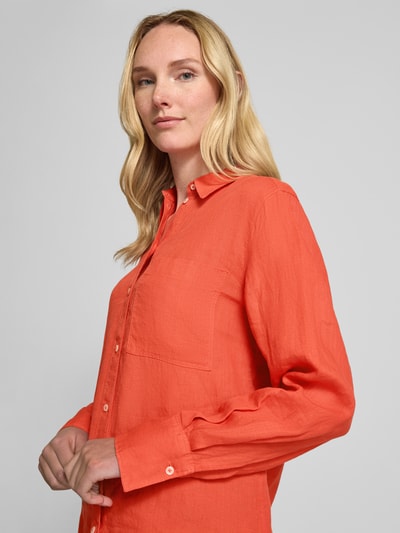 Marc O'Polo Regular fit blouse van puur linnen Oranje - 3