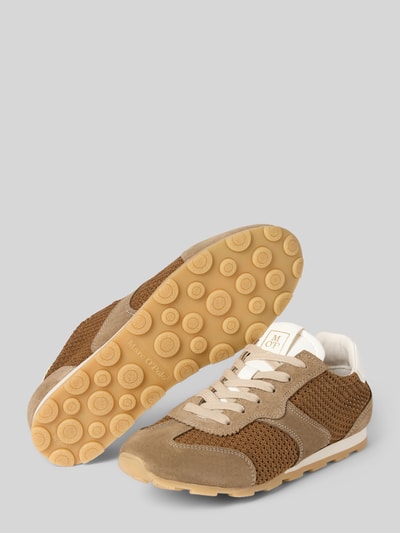 Marc O'Polo Low Top Sneaker aus Leder-Mix Modell 'FABIANA 4M' Taupe 4