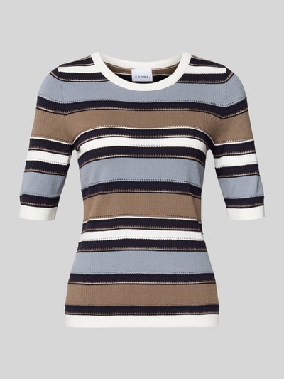 comma Strickpullover mit 3/4-Arm Rauchblau 2