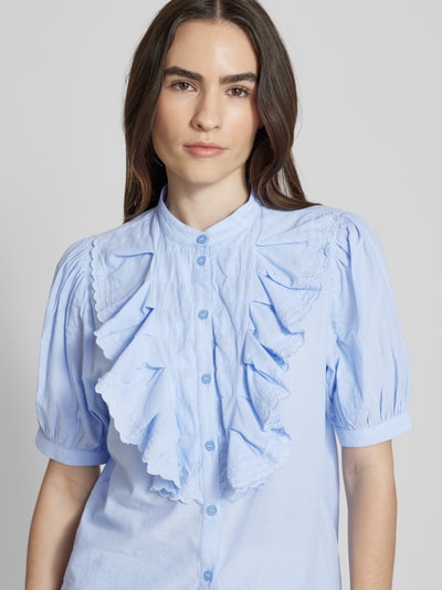 Essentiel Antwerp Regular Fit Hemdbluse mit Stehkragen Modell 'Hamadeus' Hellblau 3