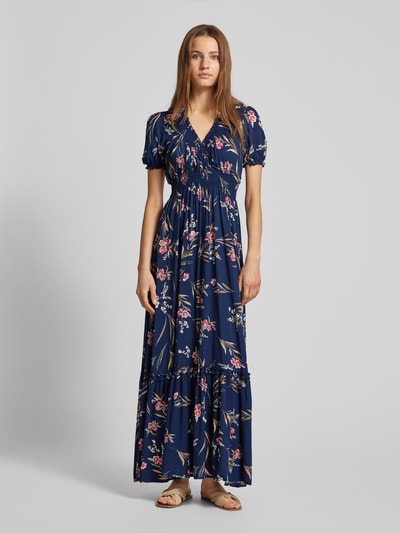 Apricot Maxi-jurk met V-hals Marineblauw - 4