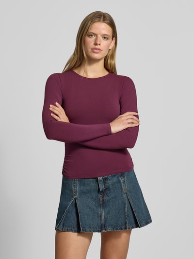 ONLY Regular Fit Langarmshirt aus Baumwoll-Mix Modell 'MIRA' ' Bordeaux 4