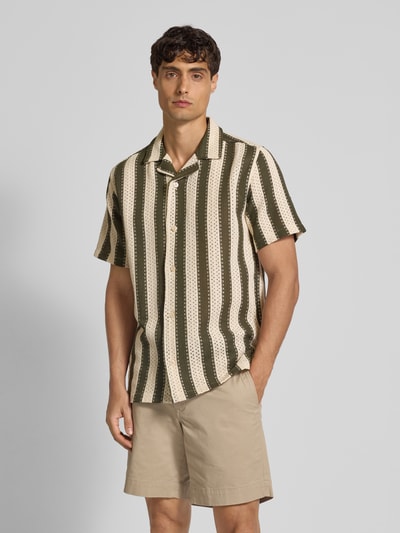 Lindbergh Freizeithemd mit Knopfleiste Khaki 4