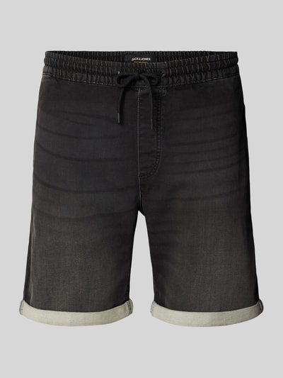 Jack & Jones Regular Fit Jeansshorts mit elastischem Bund Modell 'RICK' Dunkelgrau 2