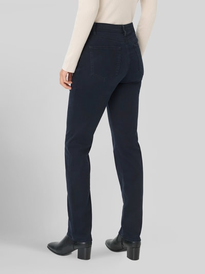 Brax Regular Fit Gerade Hose aus Lyocell-Mix mit Modal-Baumwoll-Anteil Modell 'MARY' Marine 5