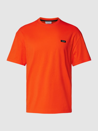 CK Calvin Klein T-Shirt mit Label-Print Orange 2