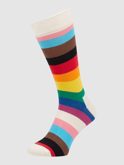 Happy Socks Sokken met streepmotief Offwhite - 1