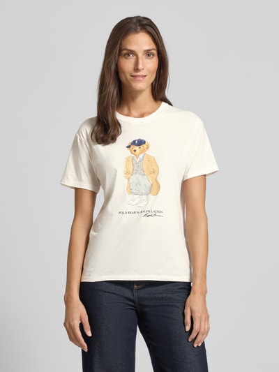 Polo Ralph Lauren T-shirt met labelprint Offwhite - 4
