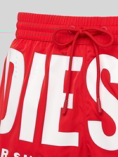 Diesel Badehose mit elastischem Bund Modell 'KEN' Rot 2