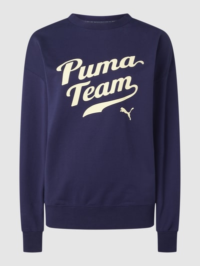 PUMA PERFORMANCE Sweatshirt mit Label-Print Dunkelblau 1