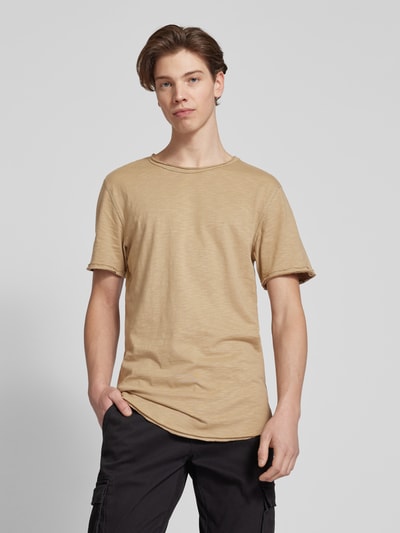 Only & Sons T-shirt met ronde hals, model 'BENNE' Beige - 4