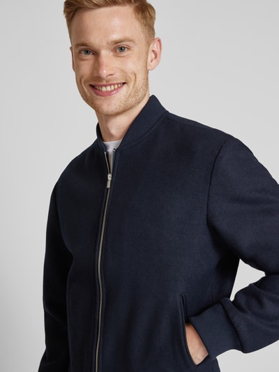 Jack & Jones Premium Bomberjacke mit Stehkragen Modell 'VENICE' Dunkelblau 3