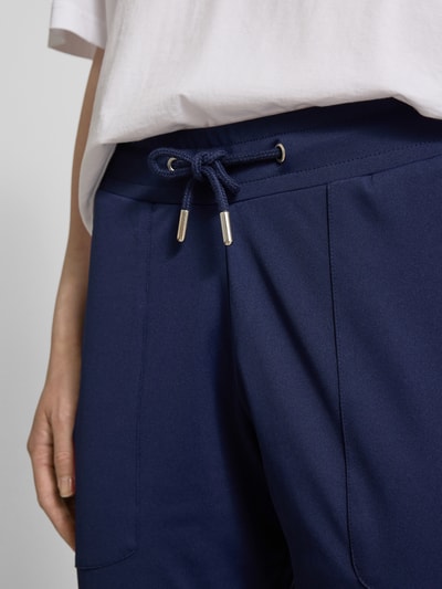 monari Slim fit stoffen broek met ritszakken Marineblauw - 3