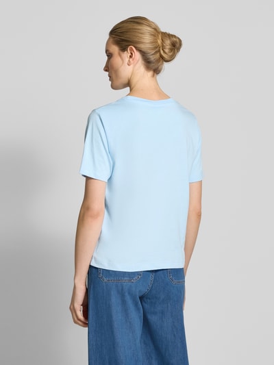 Essentiel Antwerp T-shirt met motiefpatch, model 'Hicecream' Lichtblauw - 5