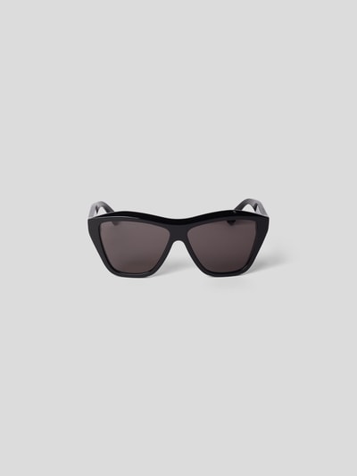 Bottega Veneta Unisex Sonnenbrille im Cat-Eye-Stil Schwarz 2