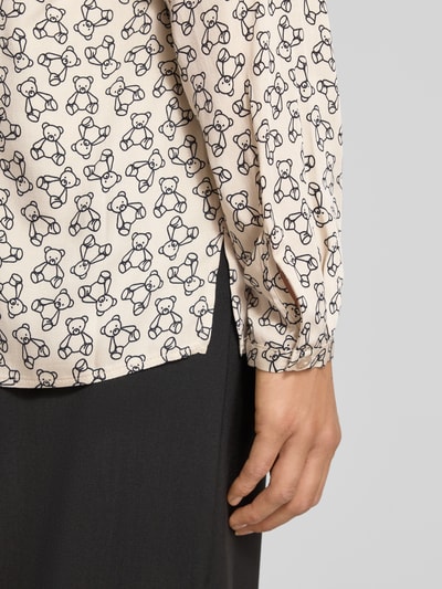 Milano Italy Regular Fit Bluse mit Tunikakragen Offwhite 3