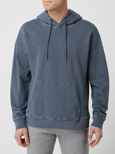 Only & Sons Hoodie in washed-out-look, model 'Ron' Marineblauw - 4