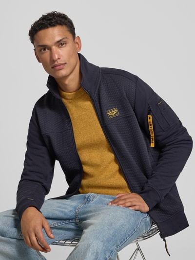 PME Legend Bluza rozpinana z fakturowanym wzorem Granatowy 3