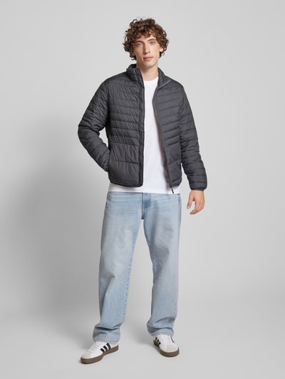 Jack & Jones Steppjacke mit Stehkragen Modell 'STATE' Anthrazit 1