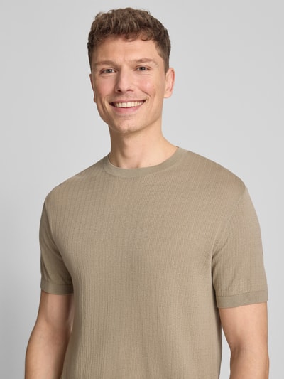 Armani Exchange Strickshirt mit Rundhalsausschnitt Sand 3