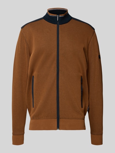 bugatti Sweatjacke mit Stehkragen Camel 2
