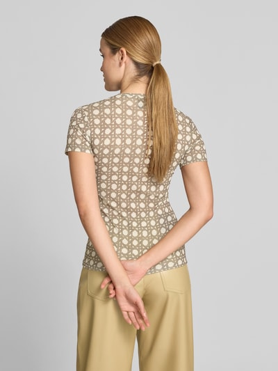Nanushka Slim Fit T-Shirt mit Rundhalsausschnitt Beige 5