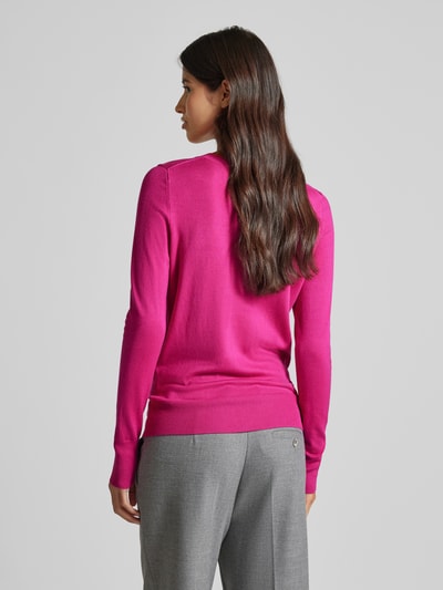 Christian Berg Woman Gebreide pullover met ronde hals Fuchsia - 5