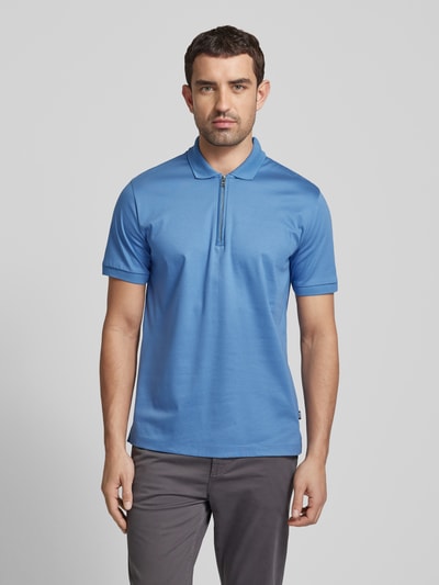 BOSS Slim Fit Poloshirt mit Label-Detail Modell 'Polston' Bleu 4