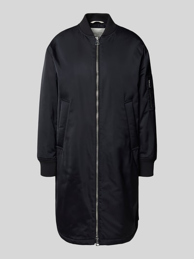 Marc O'Polo Comfort fit lange jas in bomberstijl Marineblauw - 2