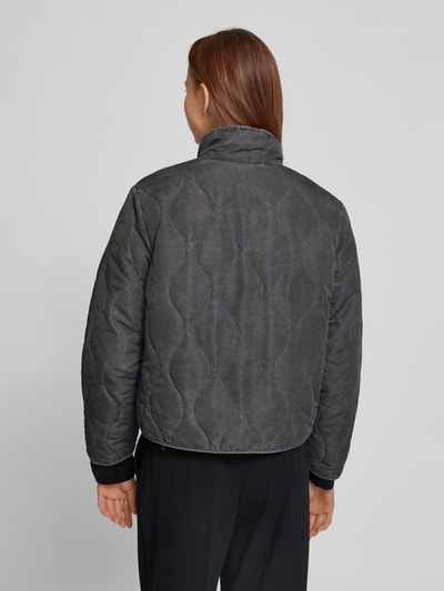 Vero Moda Regular Fit Jacke mit geschwungenen Steppnähten und Denim-Optik Modell 'LEA' Anthrazit 5