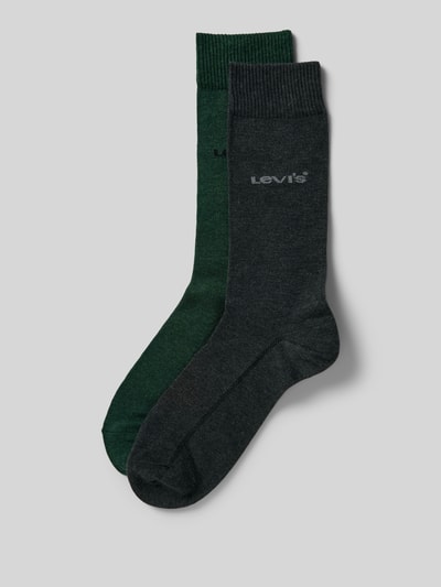 Levi's® Socken mit gerippten Abschlüssen im 2er-Pack Dunkelgruen 1