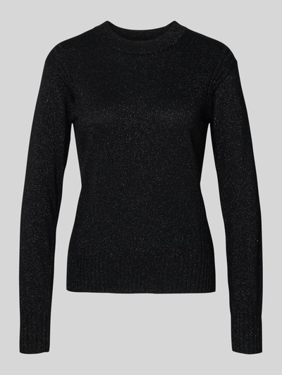 ARMANI EXCHANGE Sweter z dzianiny o kroju regular fit z domieszką kaszmiru Czarny 2