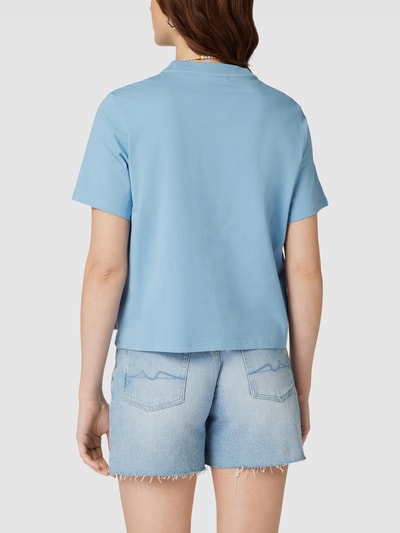 Marc O'Polo Denim T-shirt met labeldetail Rookblauw - 5