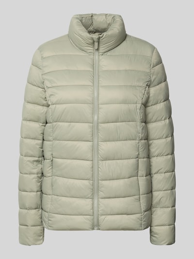 Produktfoto, Steppjacke mit Stehkragen von Christian Berg Woman Selection in hellgrün, Regular Fit, Reißverschluss, Reißverschlusstaschen, glatte Textur