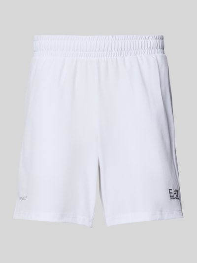 EA7 Emporio Armani Sweatshorts mit elastischem Bund Weiss 2