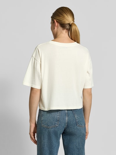 Anine Bing Kort t-shirt met labelprint Beige - 5