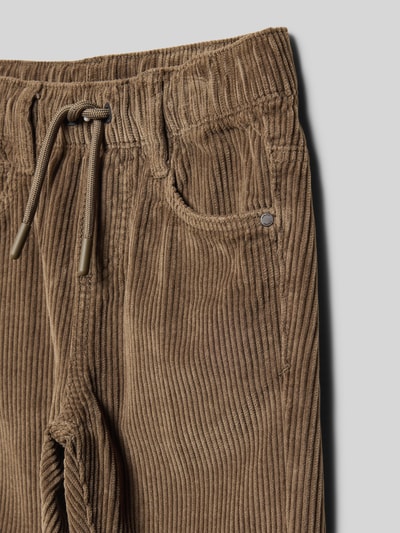 s.Oliver RED LABEL Spodnie sztruksowe o kroju regular fit z czystej bawełny model ‘JOGGSTYLE PELLE’ Średniobrązowy 2