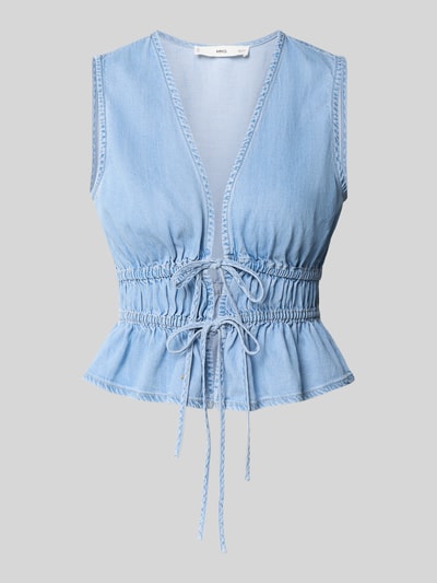 Mango Jeanstop mit Schnürverschluss Modell 'SIROS' Jeansblau 2