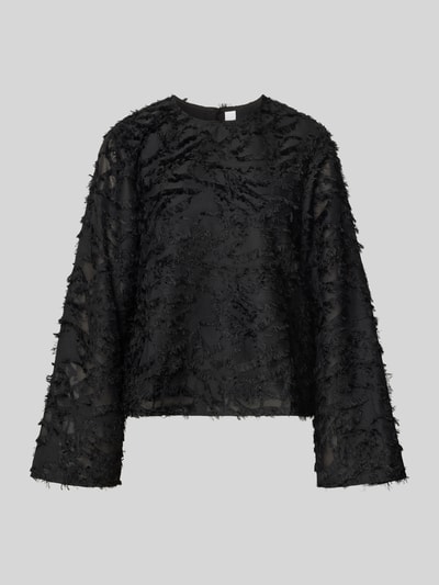 YAS Bluzka z długim rękawem i okrągłym dekoltem model ‘PARIA’ Czarny 2