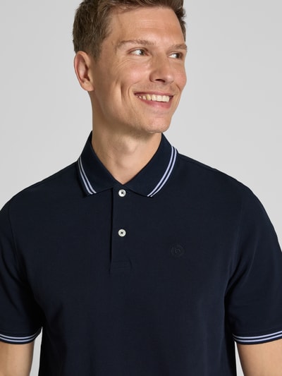 bugatti Koszulka polo o kroju regular fit z detalem z logo Granatowy 3