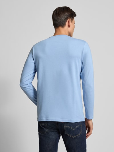 RAGMAN Shirt met lange mouwen en geribde ronde hals Lichtblauw - 5