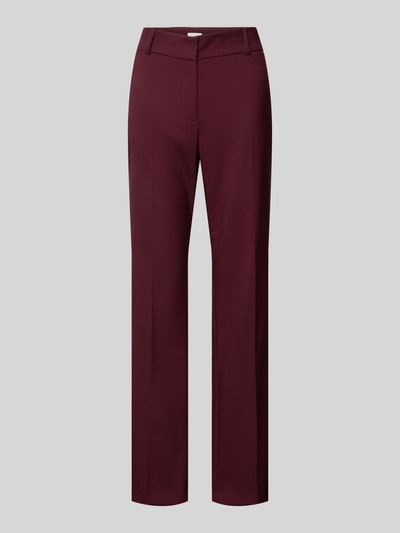 Jake*s Collection Bootcut Fit Stoffhose mit Bügelfalten Bordeaux 2