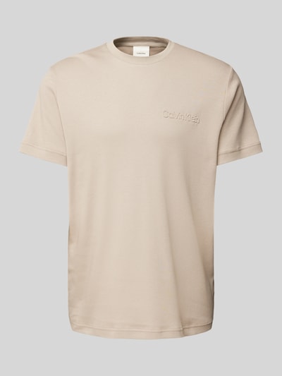 CK Calvin Klein T-Shirt mit Label-Detail Khaki 2