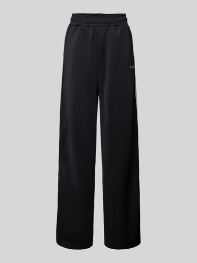 TheJoggConcept Wide Leg Sweatpants mit Label-Schriftzug Modell 'SIMA' Black 2