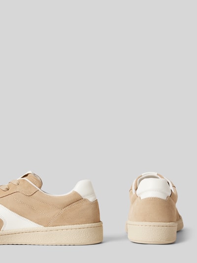 Marc O'Polo Low Top Sneaker aus edlem Velours-Rindsleder mit Glattleder-Details Sand 2