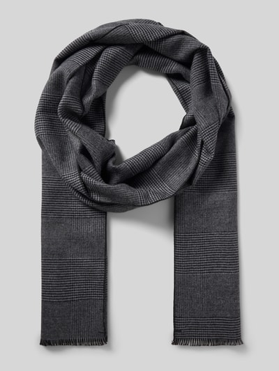 Christian Berg Men Sjaal met rafels Middengrijs - 1