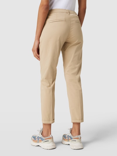 MAC Regular fit broek met knoop- en ritssluiting, model 'TURN UP' Beige - 5