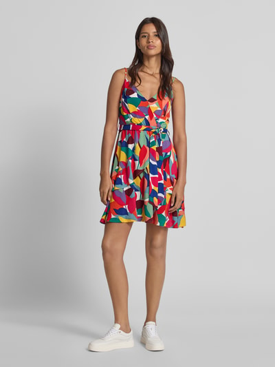 Apricot Mini-jurk met strikceintuur Rood - 1