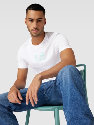 Calvin Klein Jeans T-shirt met labelprint Wit - 3