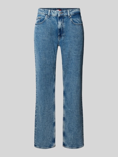Produktfoto, niebieskie Slim Straight Fit Jeans aus Baumwoll-Mix Modell 'RYAN' von Tommy Jeans, tekstura bawełnianego denimu